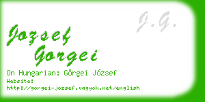 jozsef gorgei business card